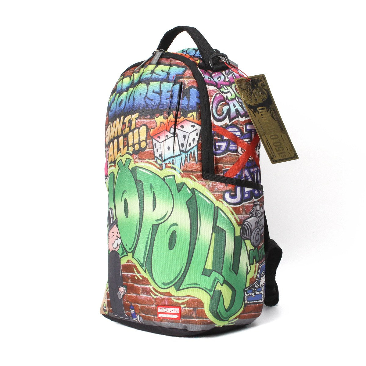 SPRAYGROUND - MONOPOLY MAN GRAFFITI BACKPACK 【B7158】
