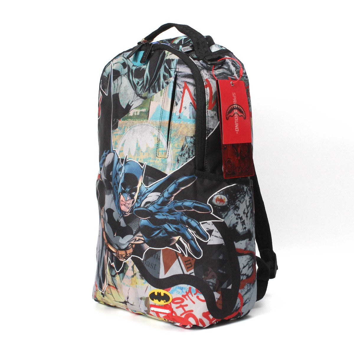 SPRAYGROUND - DC BATMAN COLLAGE SHARK BACKPACK 【B7340】