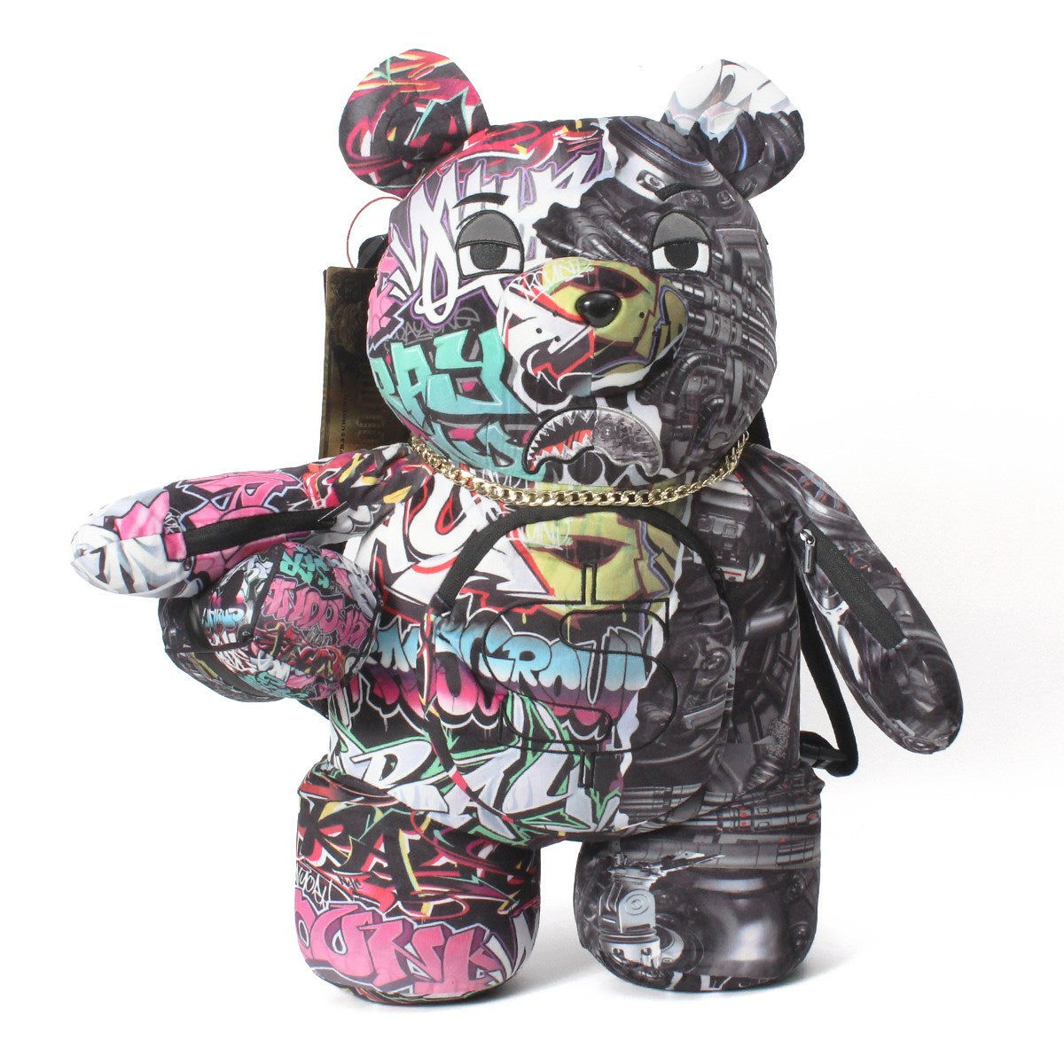 SPRAYGROUND - SPLIT CYBERSHARK MONEYBEAR BACKPACK 【B8052】