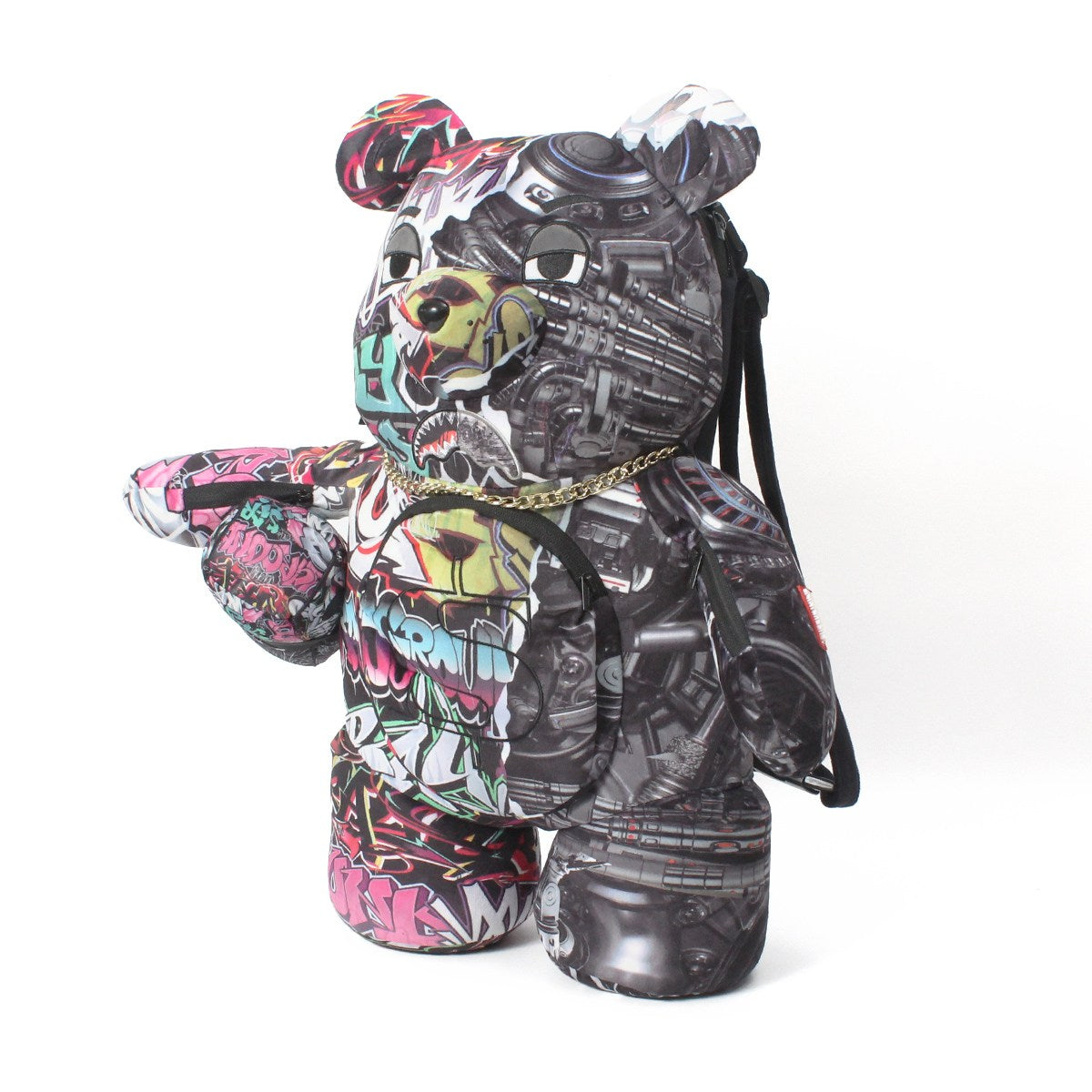 SPRAYGROUND - SPLIT CYBERSHARK MONEYBEAR BACKPACK 【B8052】