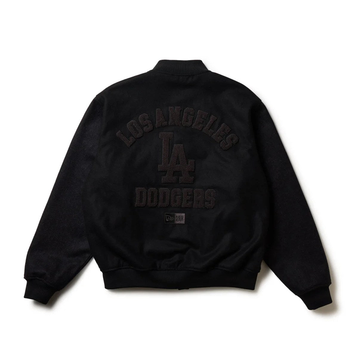 NEW ERA Los Angeles Dodgers - MELTON VARSITY JACKET BLACK 【14682678】