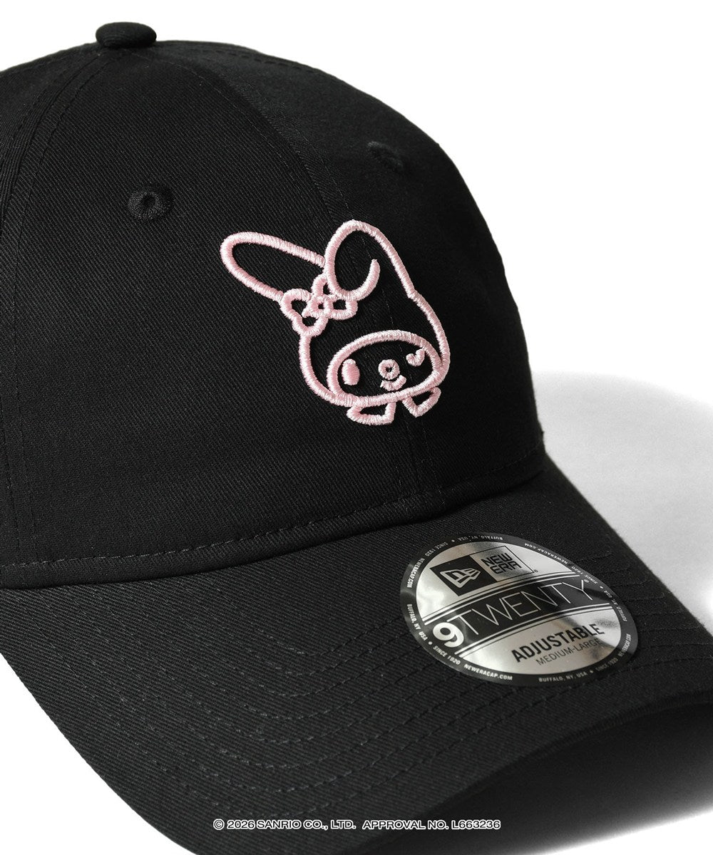 サンリオキャラクターズ×HOMEGAME - MY MELODY 3D EMBROIDERY 9TWENTY CAP BLACK【14961048 】