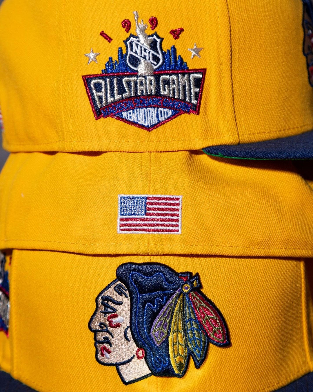 NEW ERA - Chicago Blackhawks 59Fifty NHL 1994 All Star Game Aged Gold/Navy