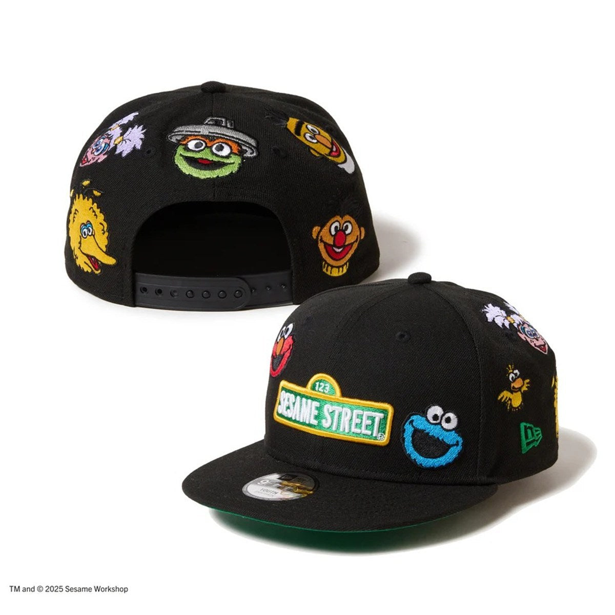 NEW ERA SESAME STREET - Youth 9FIFTY ALLOVER BLACK 【14682463】