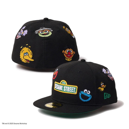 NEW ERA SESAME STREET - 59FIFTY ALLOVER BLACK【14682620】