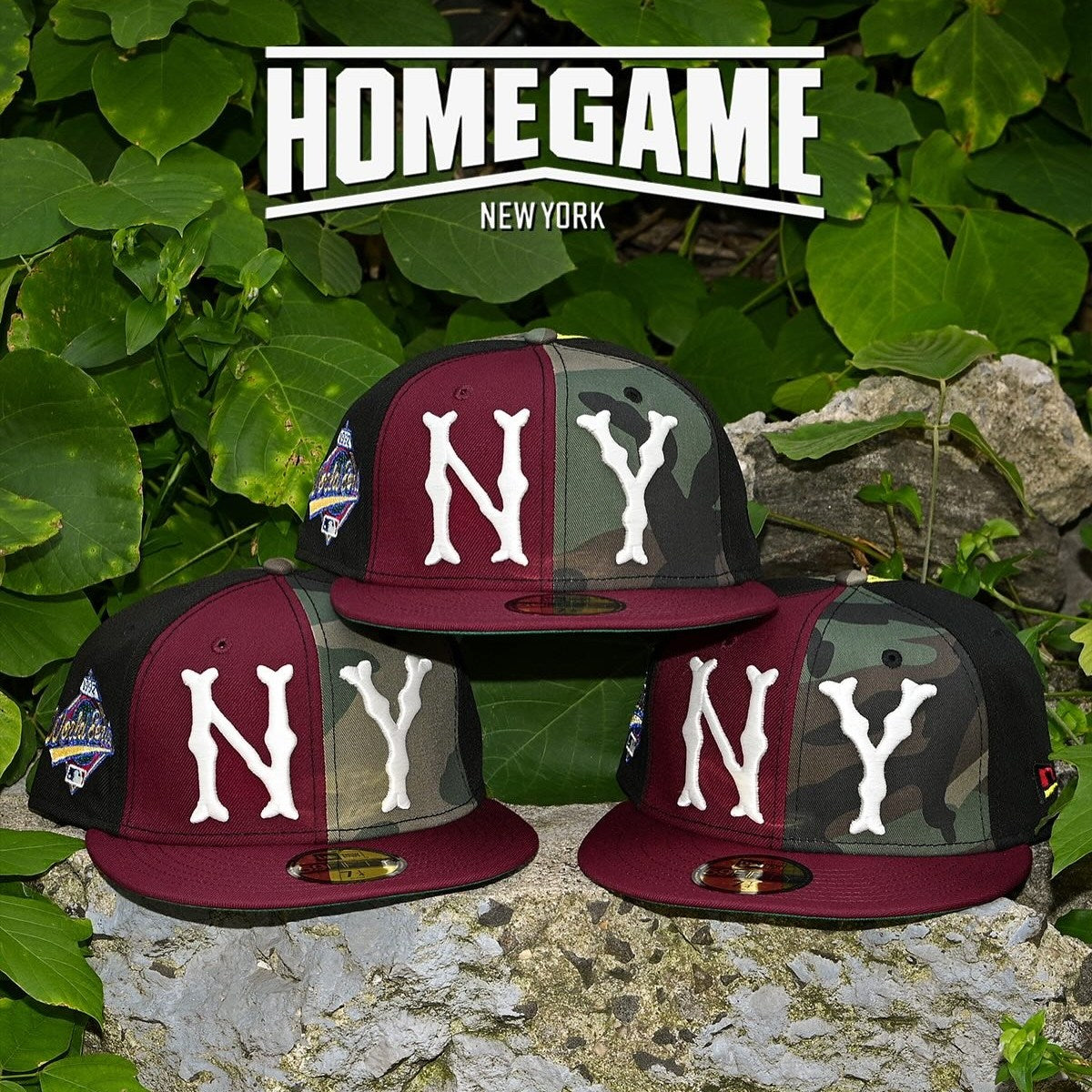 NEW ERA - New York Highlanders 59FIFTY 1992 World Series Cardinal/Black/Yellow/Woodland Camo