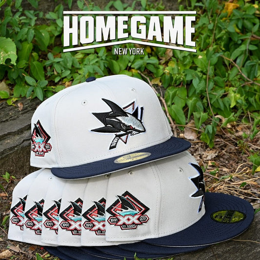 NEW ERA San Jose Sharks - 59FIFTY 20th Anniv. Bone/Dark Navy