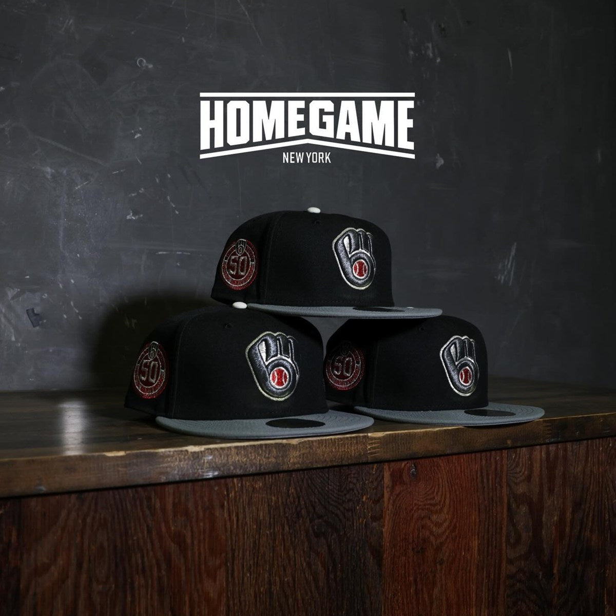 NEW ERA - Milwaukee Brewers 59Fifty 50th Anniversary Black/Graphite