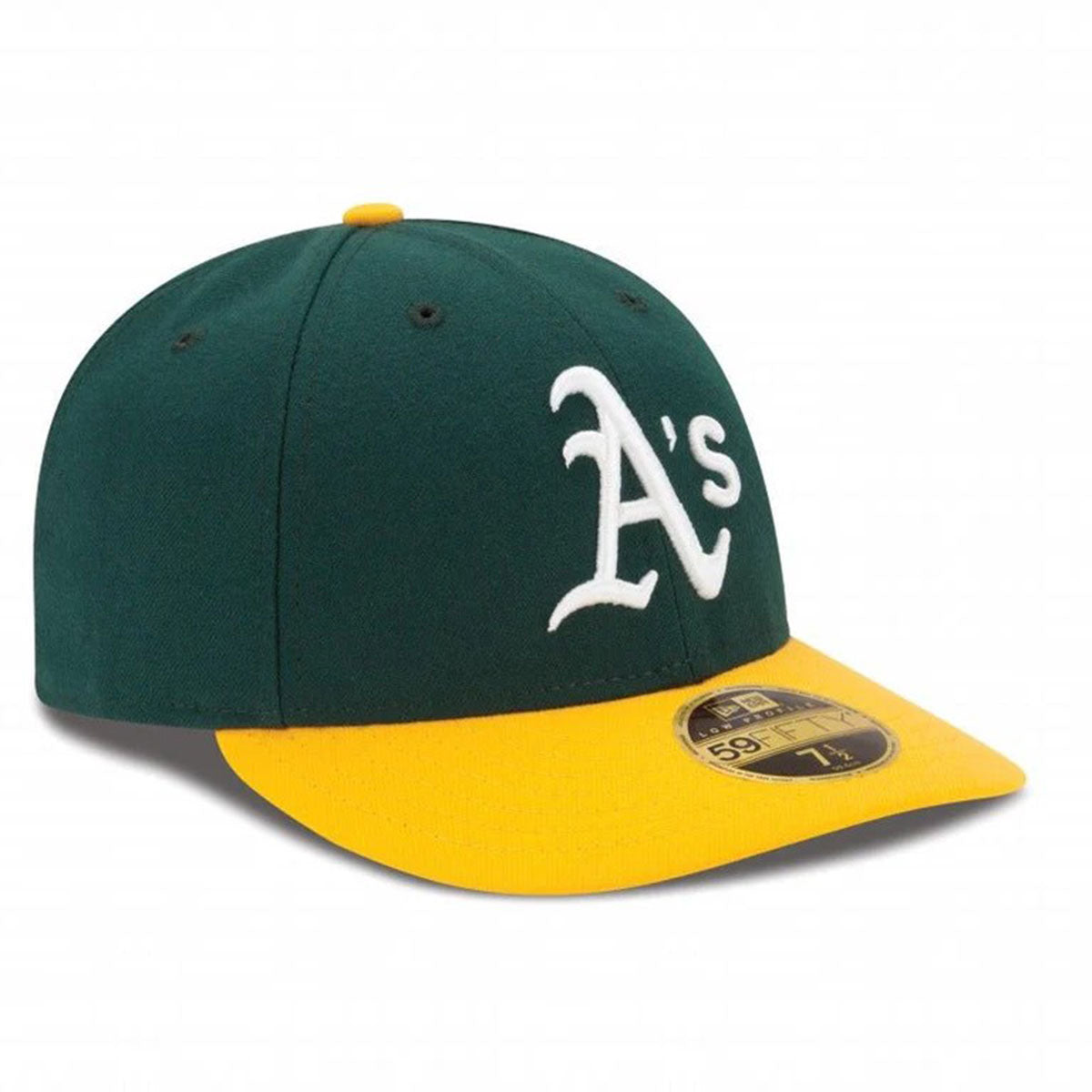 NEW ERA 奧克蘭運動家 - LP 59FIFTY MLB 場上主場 DGRN/YLW【13554935】