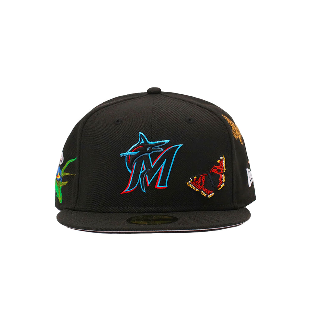 NEW ERA × FELT Miami Marlines - 59FIFTY BUTTERFLY GARDEN BLACK