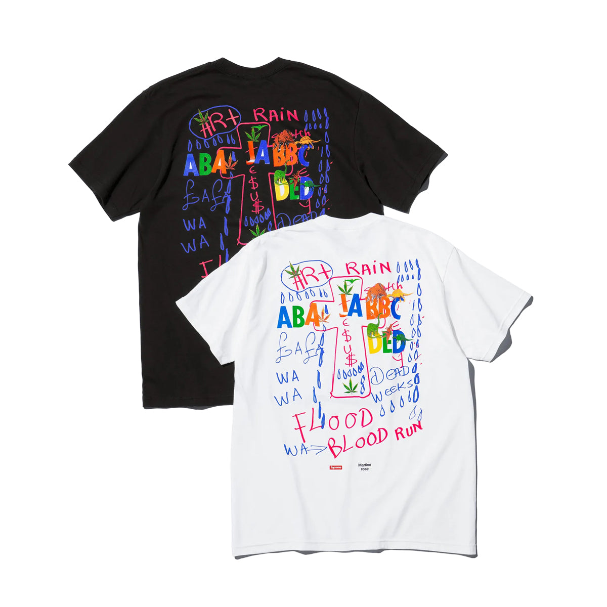 SUPREME Martine Rose Lee Scratch Perry Tee BLACK/WHITE Martine Rose Lee Scratch Perry T-shirt Black/White