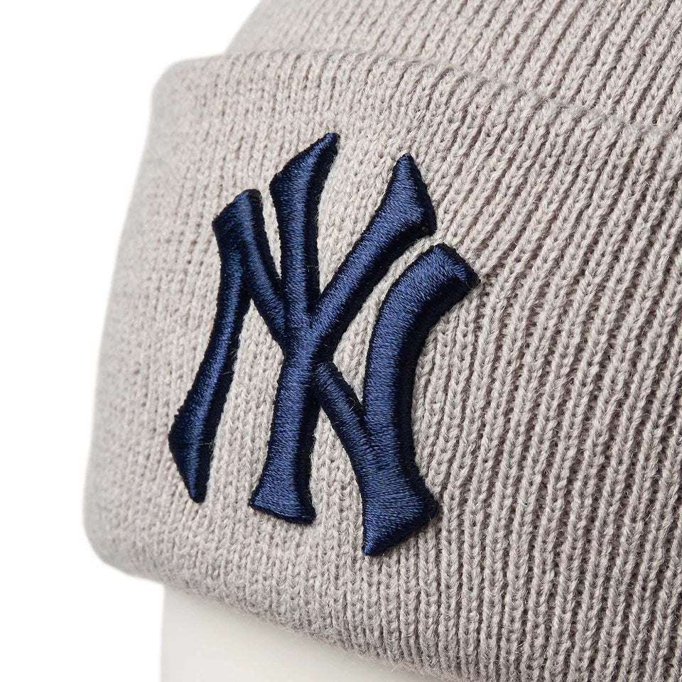 NEW ERA New York Yankees - BASIC CUFF KNIT LIGHT GRAY 【14670066】