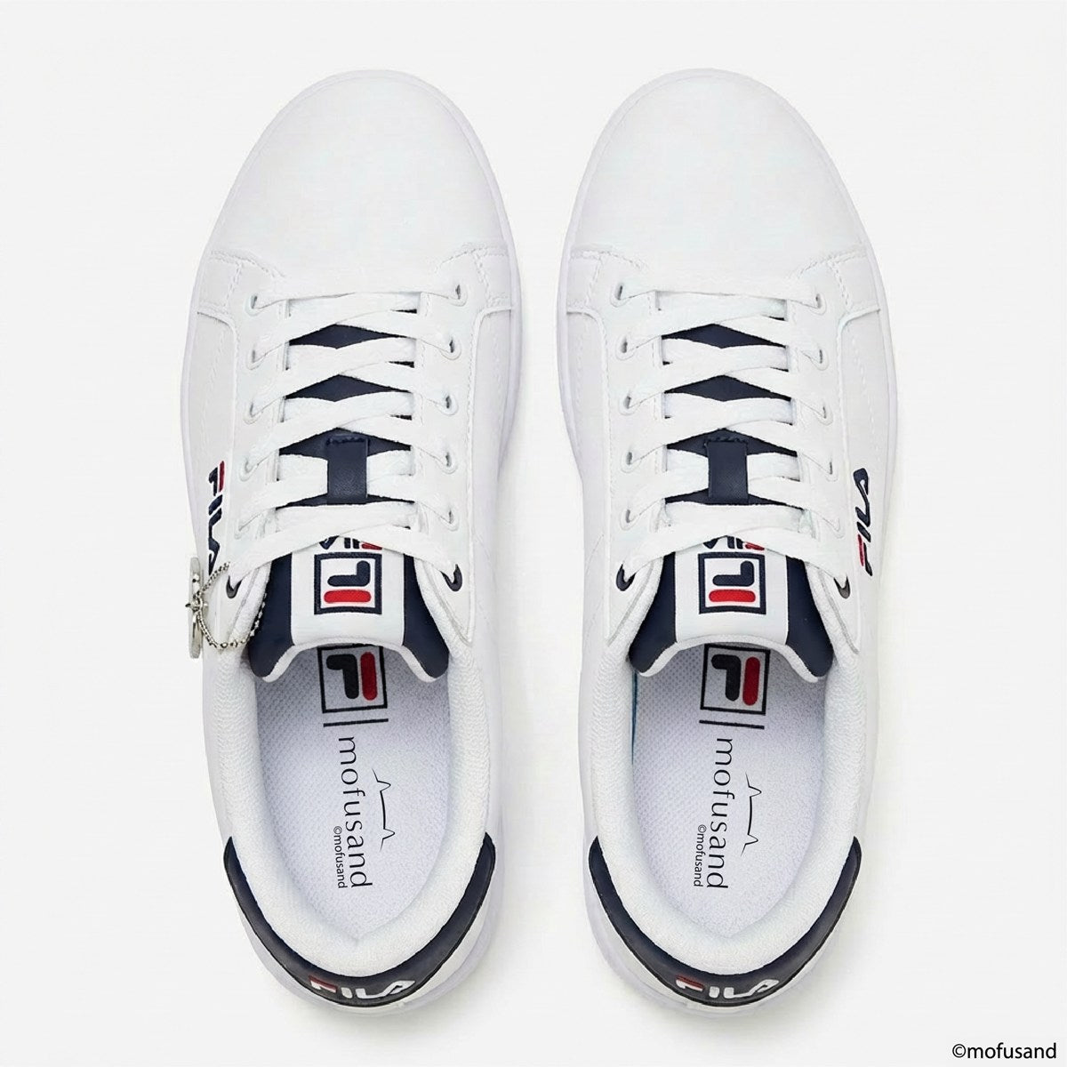 FILA × mofusand - COURT PLUMPY 2 X mof Pure White /Peacoat 【FM0101961-100】