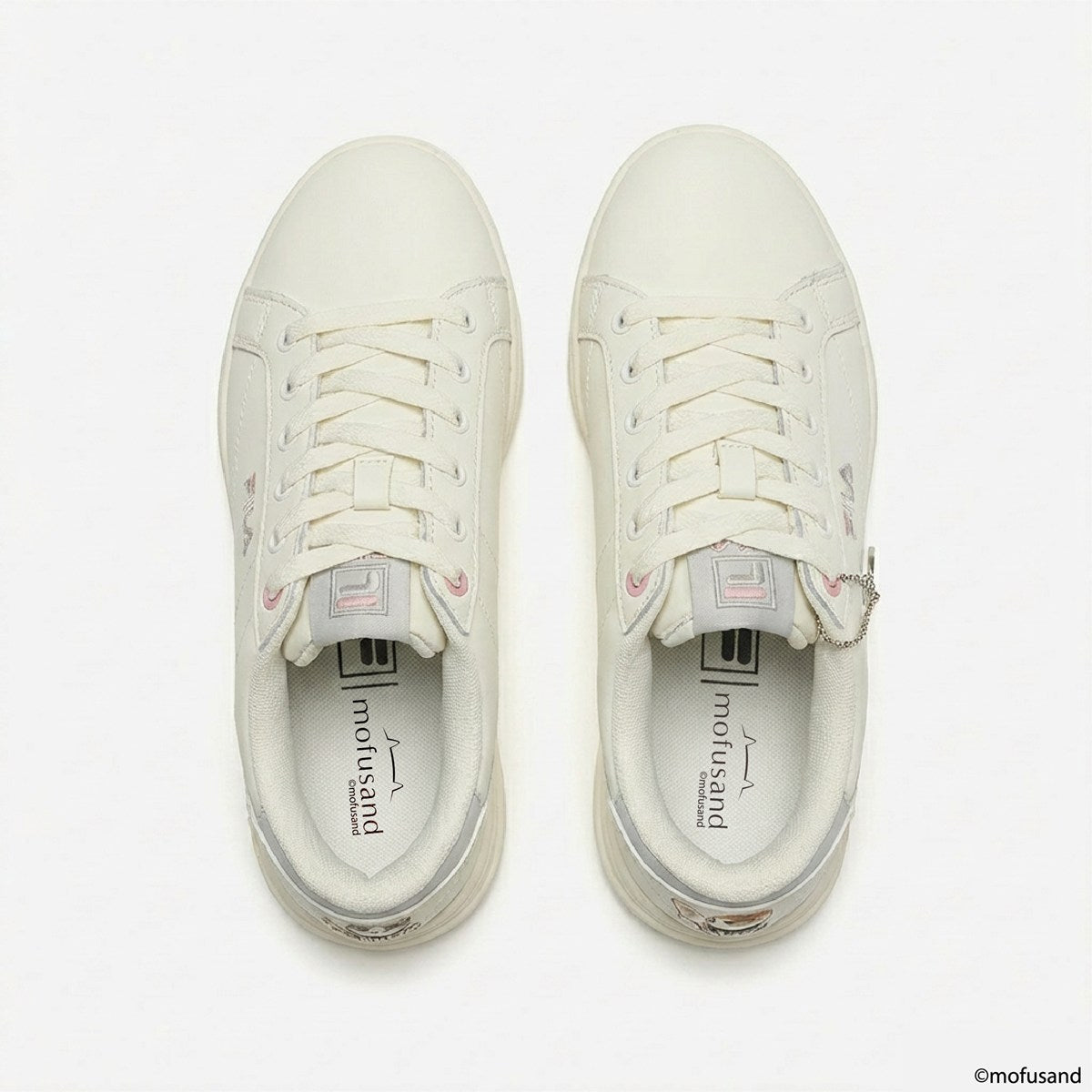 FILA × mofusand - COURT PLUMPY 2 X mof Egret/Gray Violet 【FM0101961-260】