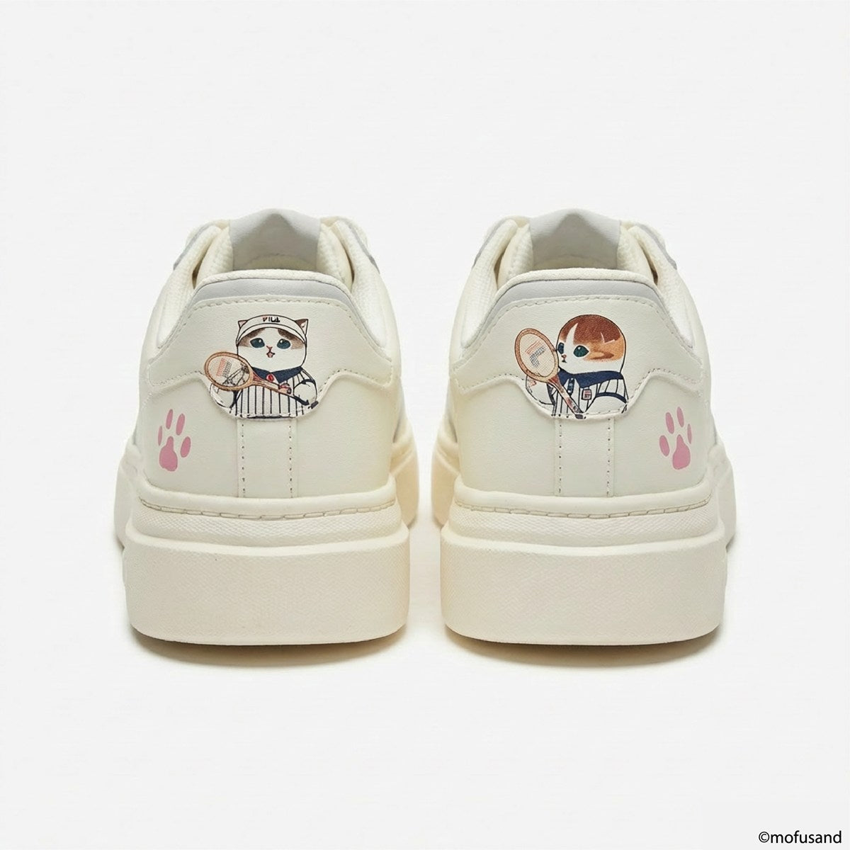 FILA × mofusand - COURT PLUMPY 2 X mof Egret/Gray Violet 【FM0101961-260】