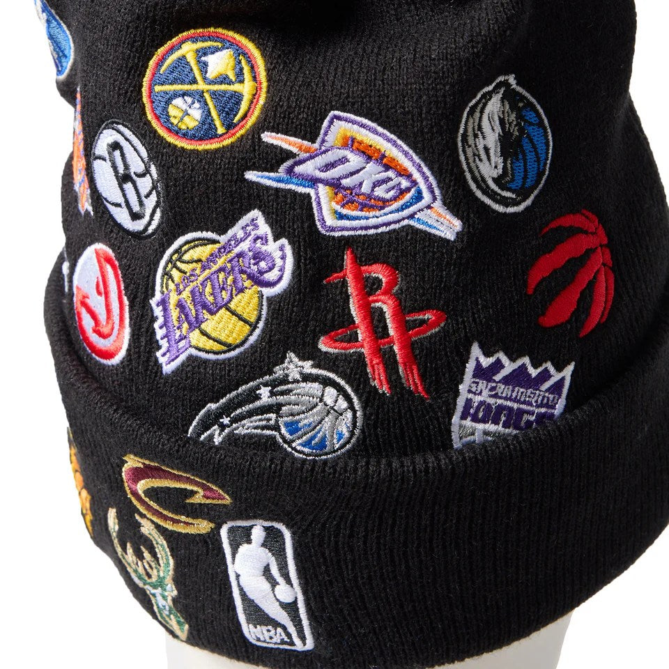 NEW ERA - BASIC CUFF KNIT NBA ALLOVER BLACK 【14670068】