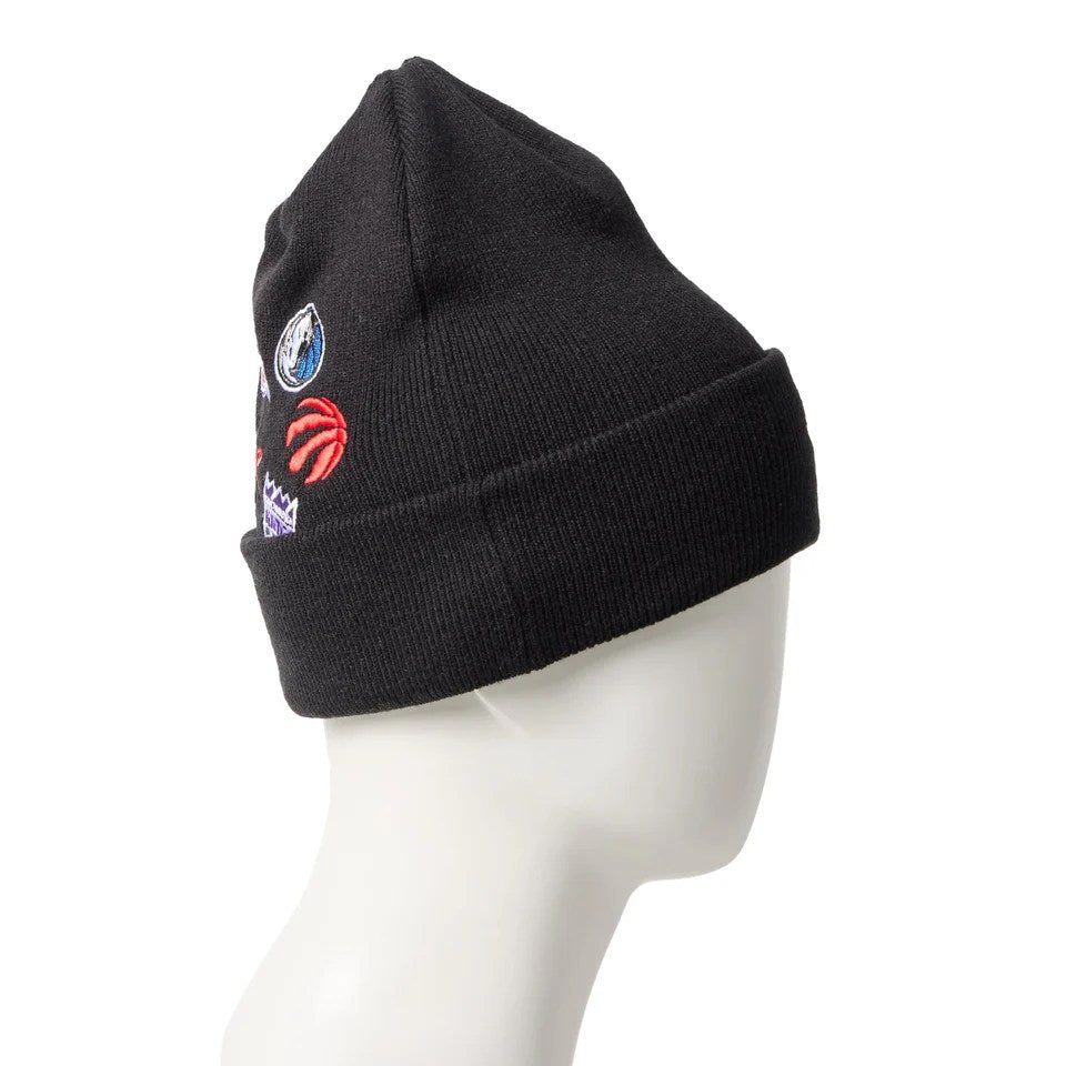 NEW ERA - BASIC CUFF KNIT NBA ALLOVER BLACK 【14670068】