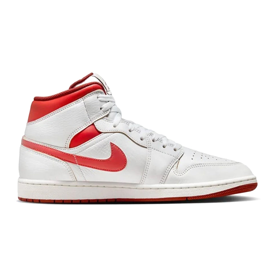 NIKE AIR JORDAN 1 MID SE "WHITE/RED" Nike Air Jordan 1 Mid "White/Red" [FJ3458-160]