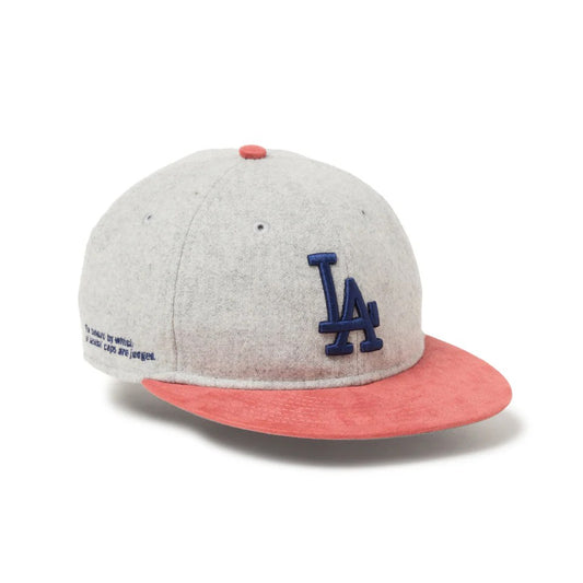 NEW ERA Los Angeles Dodgers - RC 9FIFTY MLTN SUEDE LIGHT GRAY/PINK【14667632】