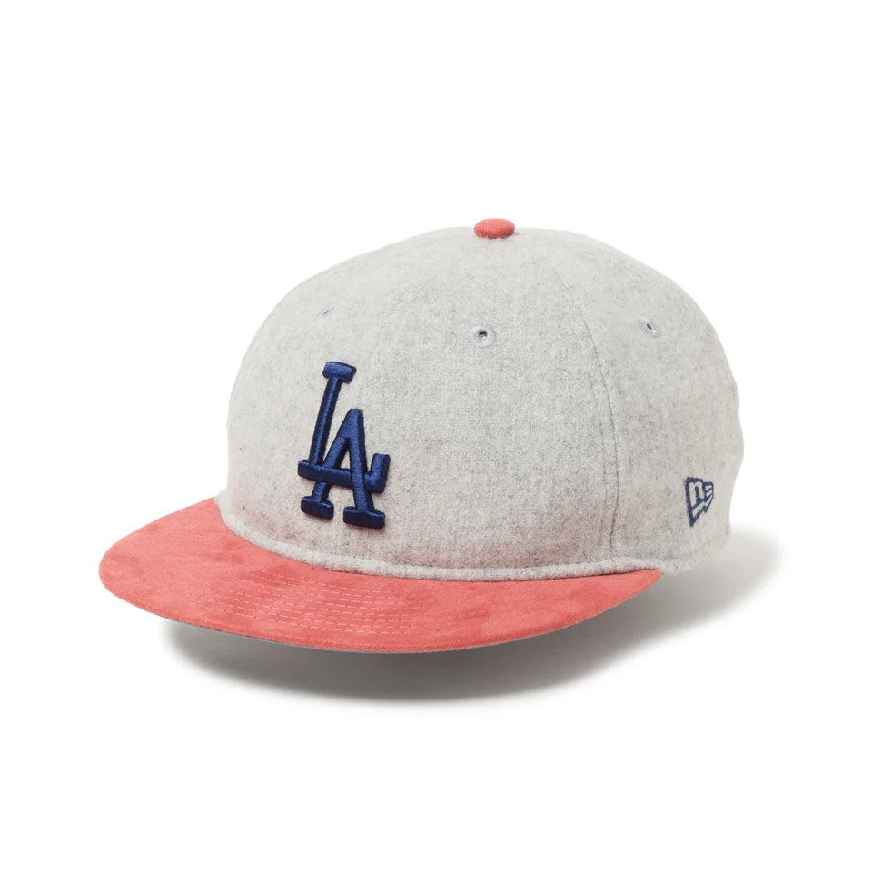 NEW ERA Los Angeles Dodgers - RC 9FIFTY MLTN SUEDE LIGHT GRAY/PINK【14667632】
