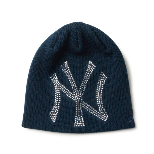 NEW ERA New York Yankees - BASIC BEANIE BIG RHINESTONE NAVY 【14670025】