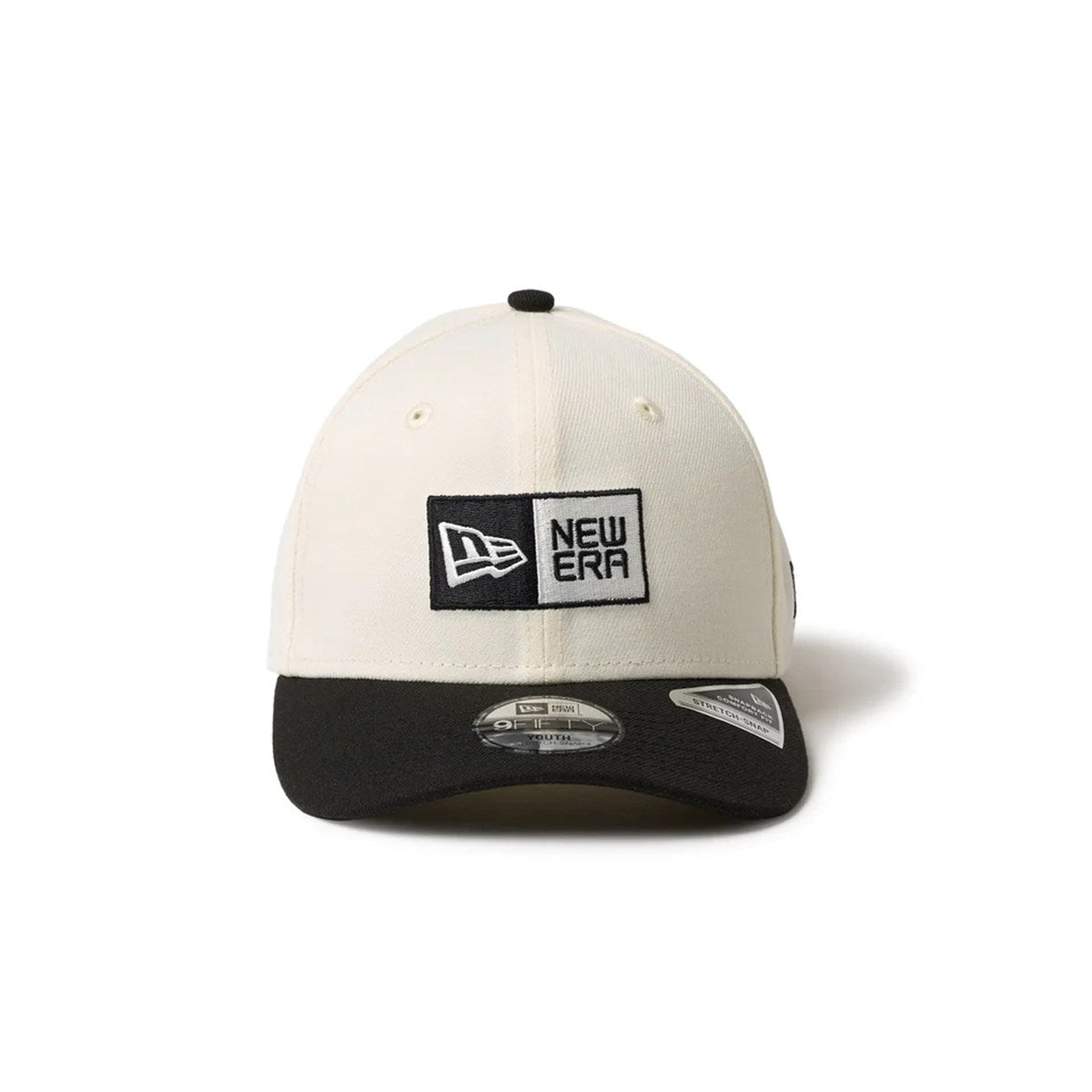 NEW ERA - Youth 9FIFTY STRETCH BOX LOGO CREAM/BLACK【14671548】