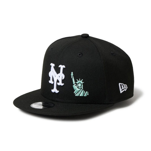 NEW ERA New York Mets - YOUTH 59FIFTY SOL EMB BLACK 【14671550】