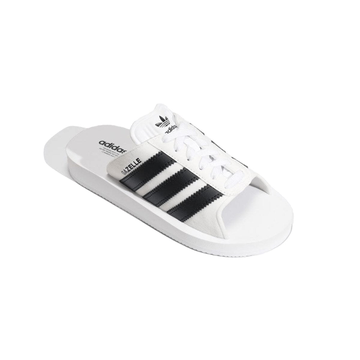 Adidas Gazelle Beach Slides GAZELLE BEACH SLIDES W FTWWHT/CBLACK/FTWWHT Footwear White x Black x Footwear White [JQ7420]