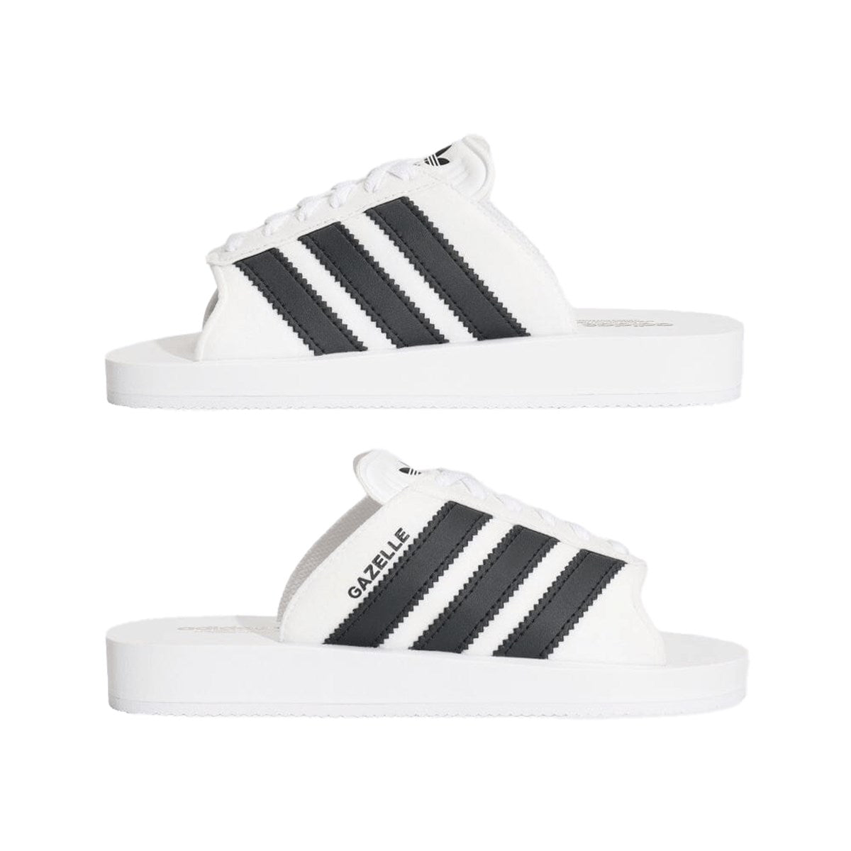 Adidas Gazelle Beach Slides GAZELLE BEACH SLIDES W FTWWHT/CBLACK/FTWWHT Footwear White x Black x Footwear White [JQ7420]