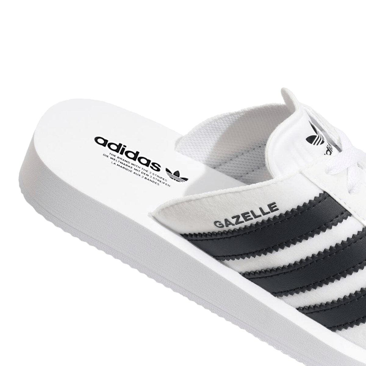 Adidas Gazelle Beach Slides GAZELLE BEACH SLIDES W FTWWHT/CBLACK/FTWWHT Footwear White x Black x Footwear White [JQ7420]