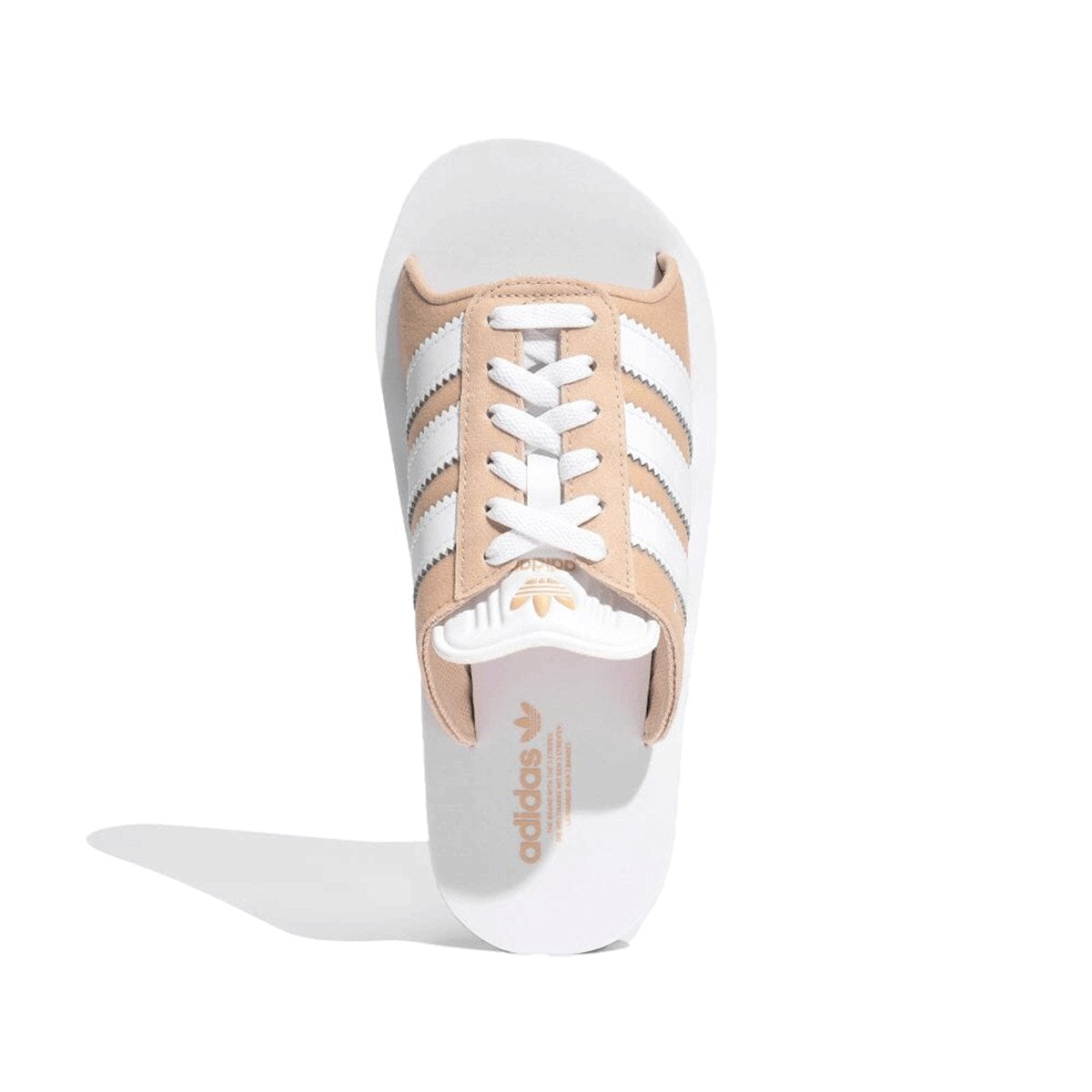 Adidas ガゼル ビーチスライド GAZELLE BEACH SLIDES W MAGIC BEIGE/FTWWHT/FTWWHT マジックベージュ/フットウェアホワイト/フットウェアホワイト【JQ7422】