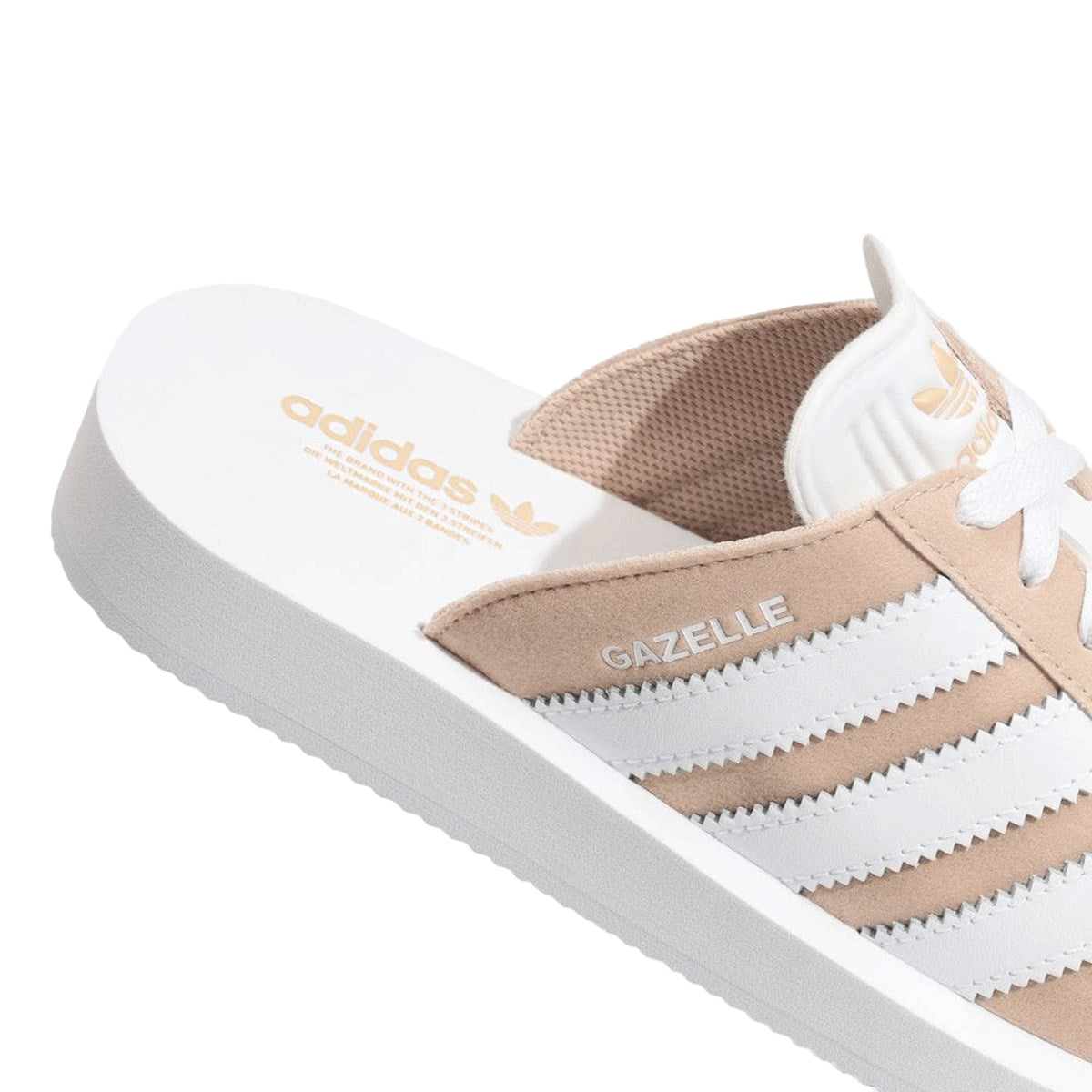 Adidas Gazelle Beach Slide GAZELLE BEACH SLIDES W MAGIC BEIGE/FTWWHT/FTWWHT 魔幻米色/鞋類白色/鞋類白色 [JQ7422]