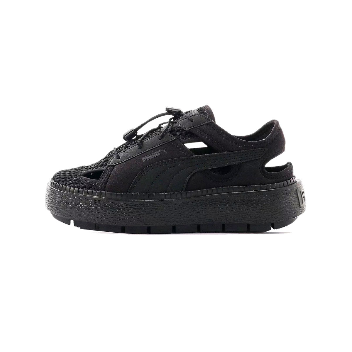 PUMA PLATFORM TRACE LITE MULE WMNZ BLACK PUMA Platform Trace Light 穆勒鞋 女式 黑色 [382872-01]