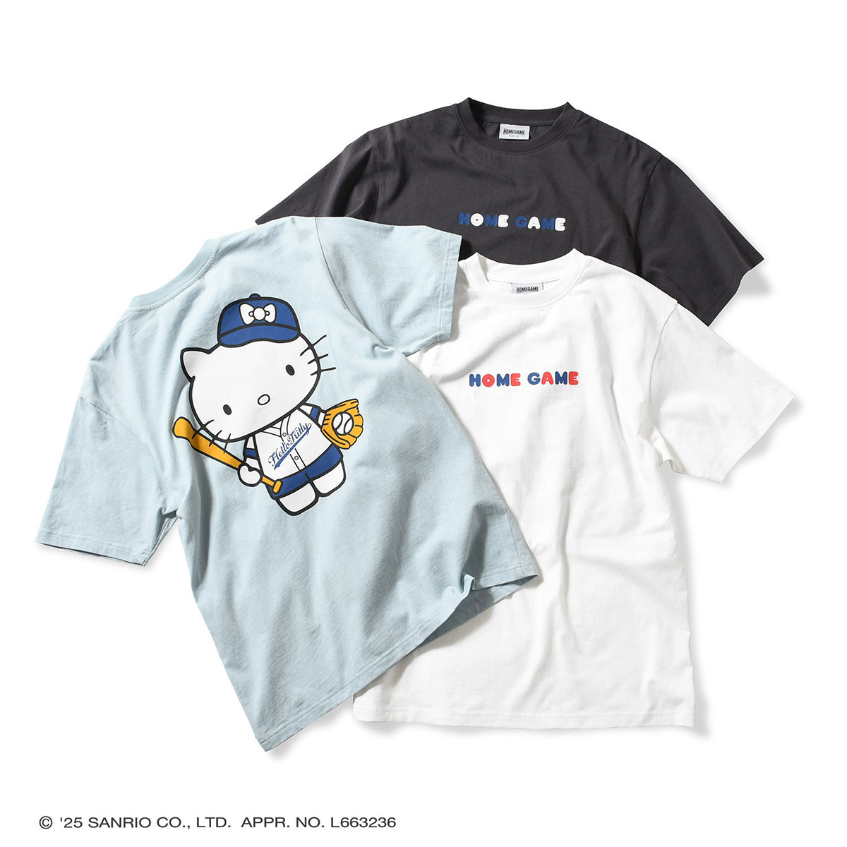 サンリオキャラクターズ×HOMEGAME - HELLO KITTY UNIFORM TEE BLUE【HG2501101】