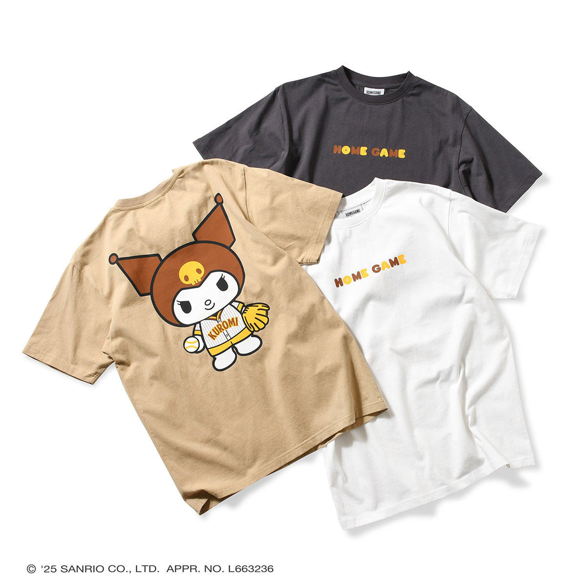 サンリオキャラクターズ×HOMEGAME - KUROMI UNIFORM TEE BLACK【HG2501103】