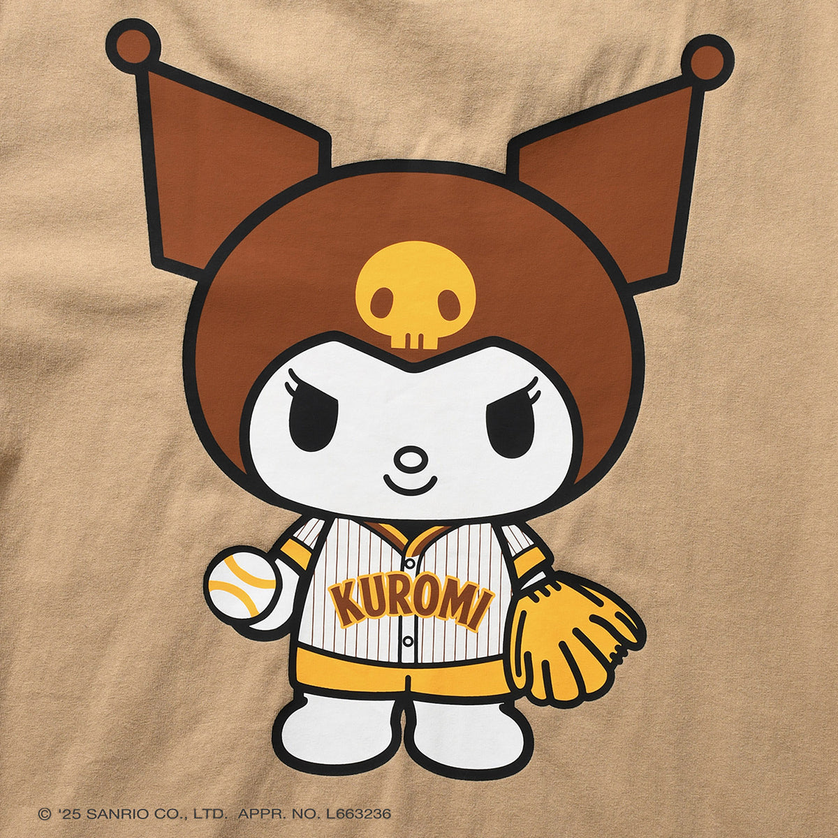 サンリオキャラクターズ×HOMEGAME - KUROMI UNIFORM TEE BEIGE【HG2501103】