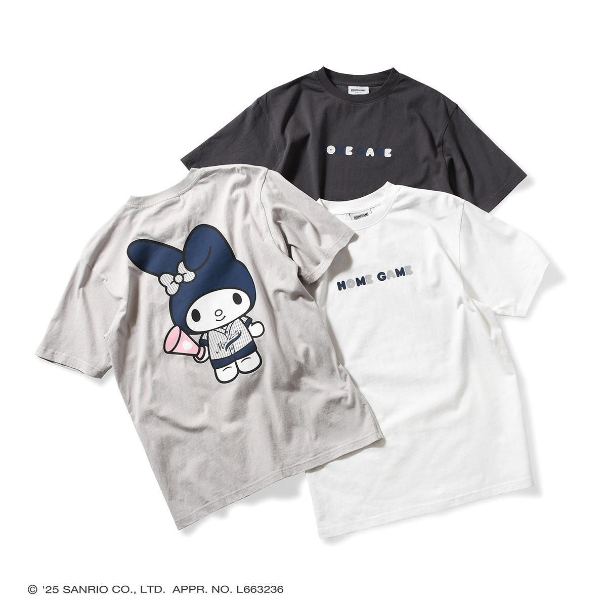 サンリオキャラクターズ×HOMEGAME - MY MELODY UNIFORM TEE WHITE【HG2501102】