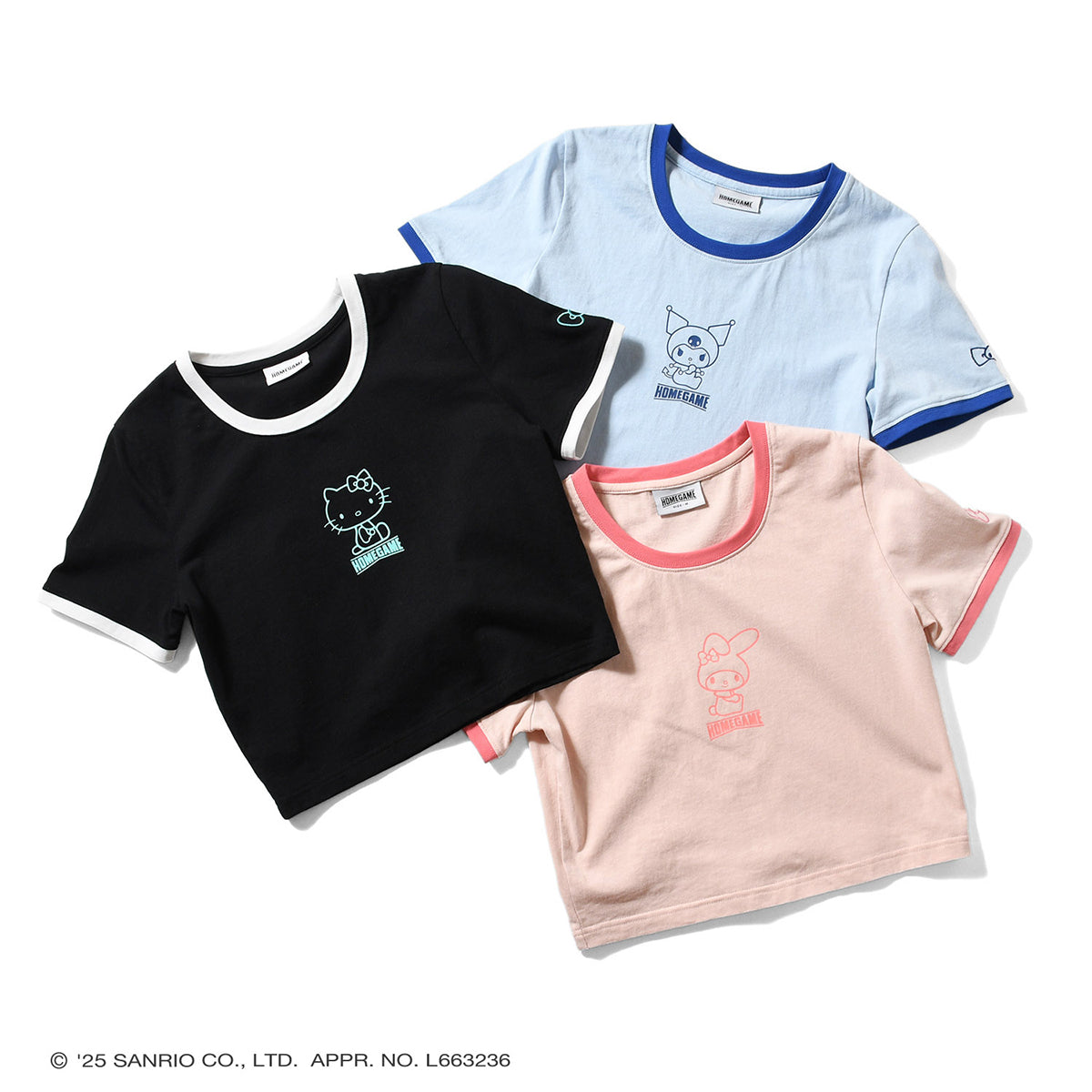 サンリオキャラクターズ×HOMEGAME - HELLO KITTY CROPPED TEE【HG2501107】