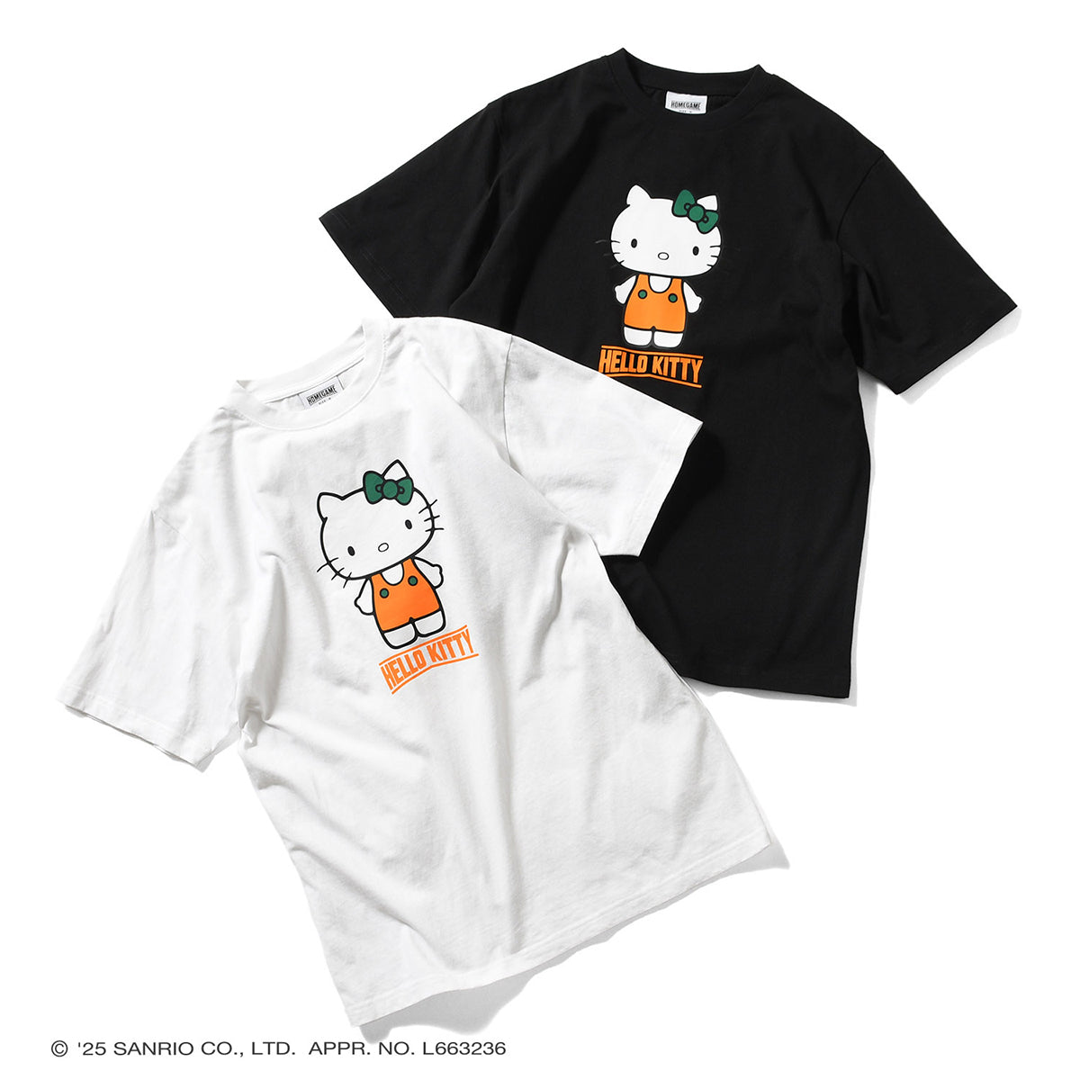 サンリオキャラクターズ×HOMEGAME - HELLO KITTY HG COLOR TEE BLACK【HG2501104】