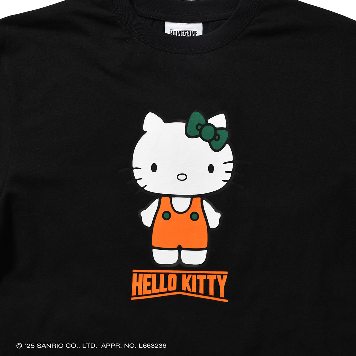 サンリオキャラクターズ×HOMEGAME - HELLO KITTY HG COLOR TEE BLACK【HG2501104】