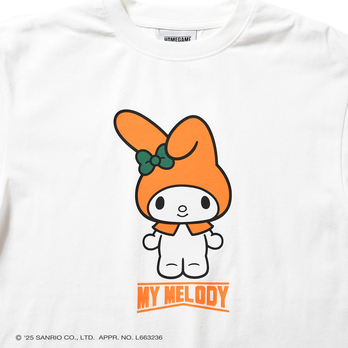 サンリオキャラクターズ×HOMEGAME - MY MELODY HG COLOR TEE WHITE【HG2501104】