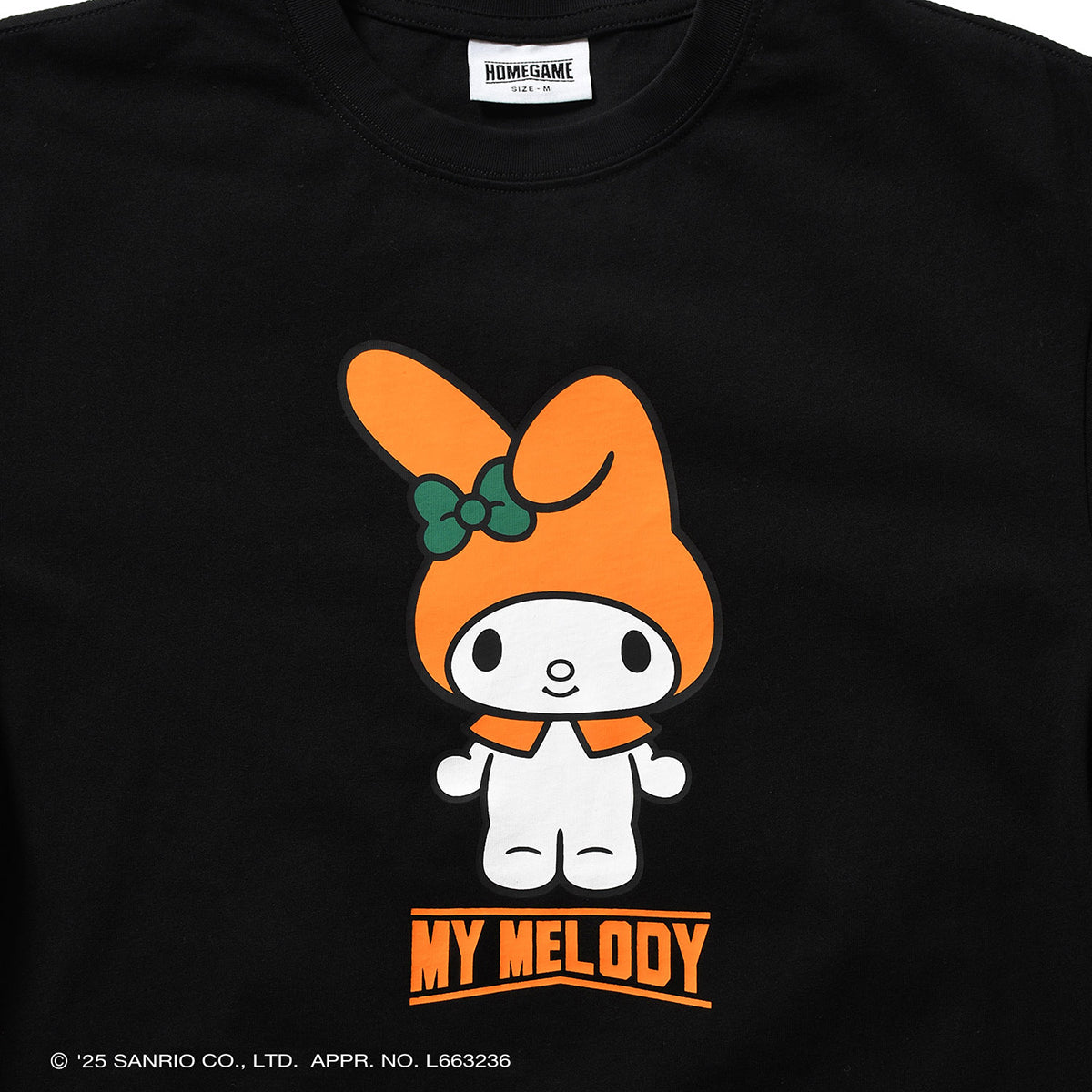 サンリオキャラクターズ×HOMEGAME - MY MELODY HG COLOR TEE BLACK【HG2501105】