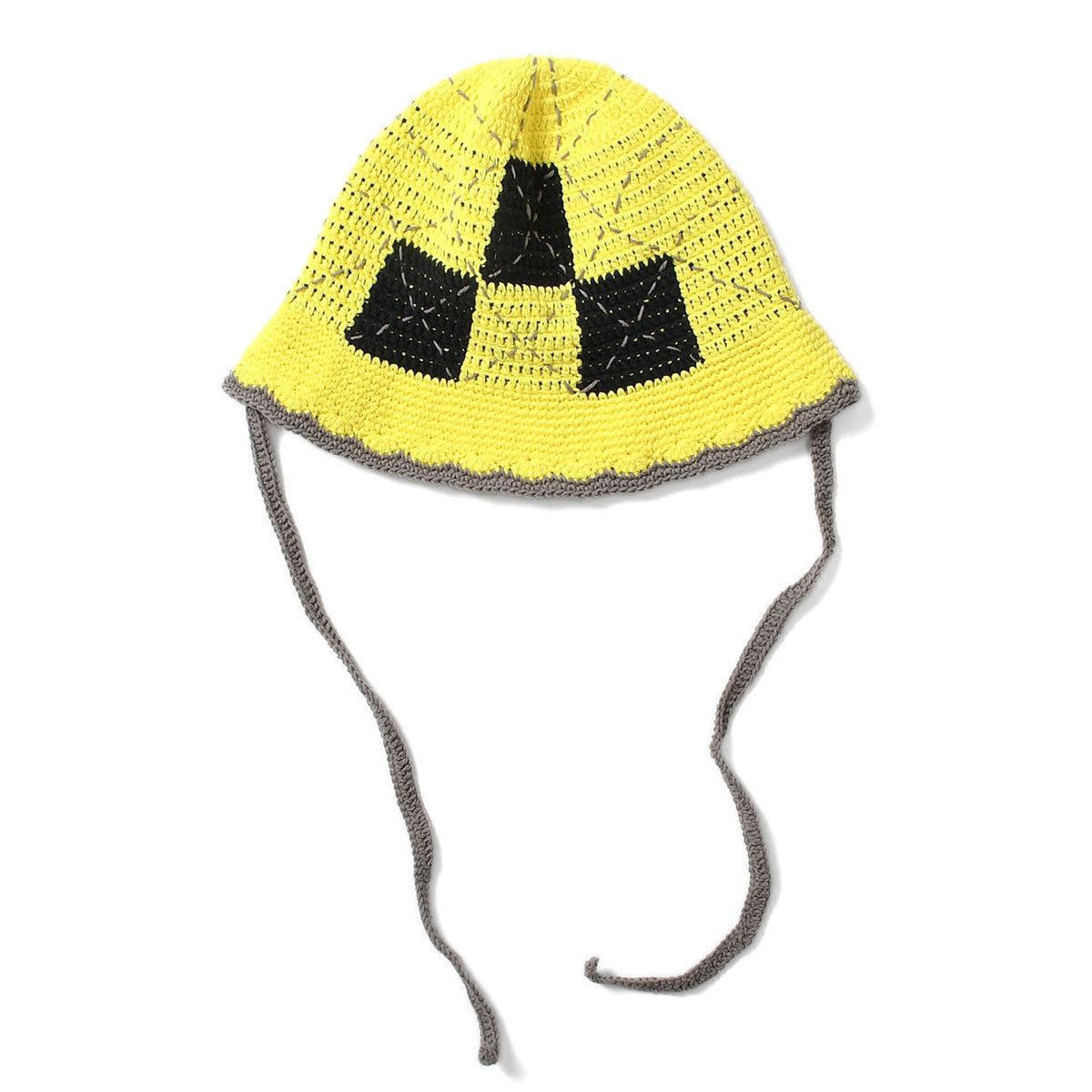 WANNA "Crochet Flag" Knit hat YELLOW