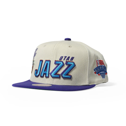 Mitchell＆Ness UTAH JAZZ NBA Snapback NATURAL PURPLE VISOR