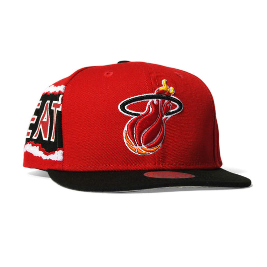 Mitchell &amp; Ness Miami Heat NBA HHSS3464-MHE Jumbotron Snapback HWC RED