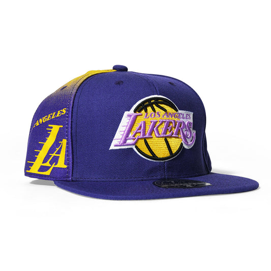 Mitchell＆Ness LA Lakers NBA HHSF2990-LAL Tapestry Fitted HWC Purple