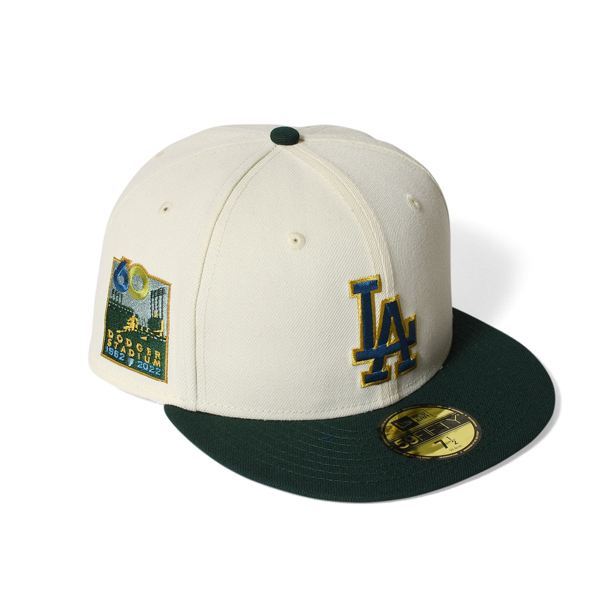 NEW ERA Los Angeles Dodgers - 60th ANV 59FIFTY CHROME/DK GREEN【13748376】